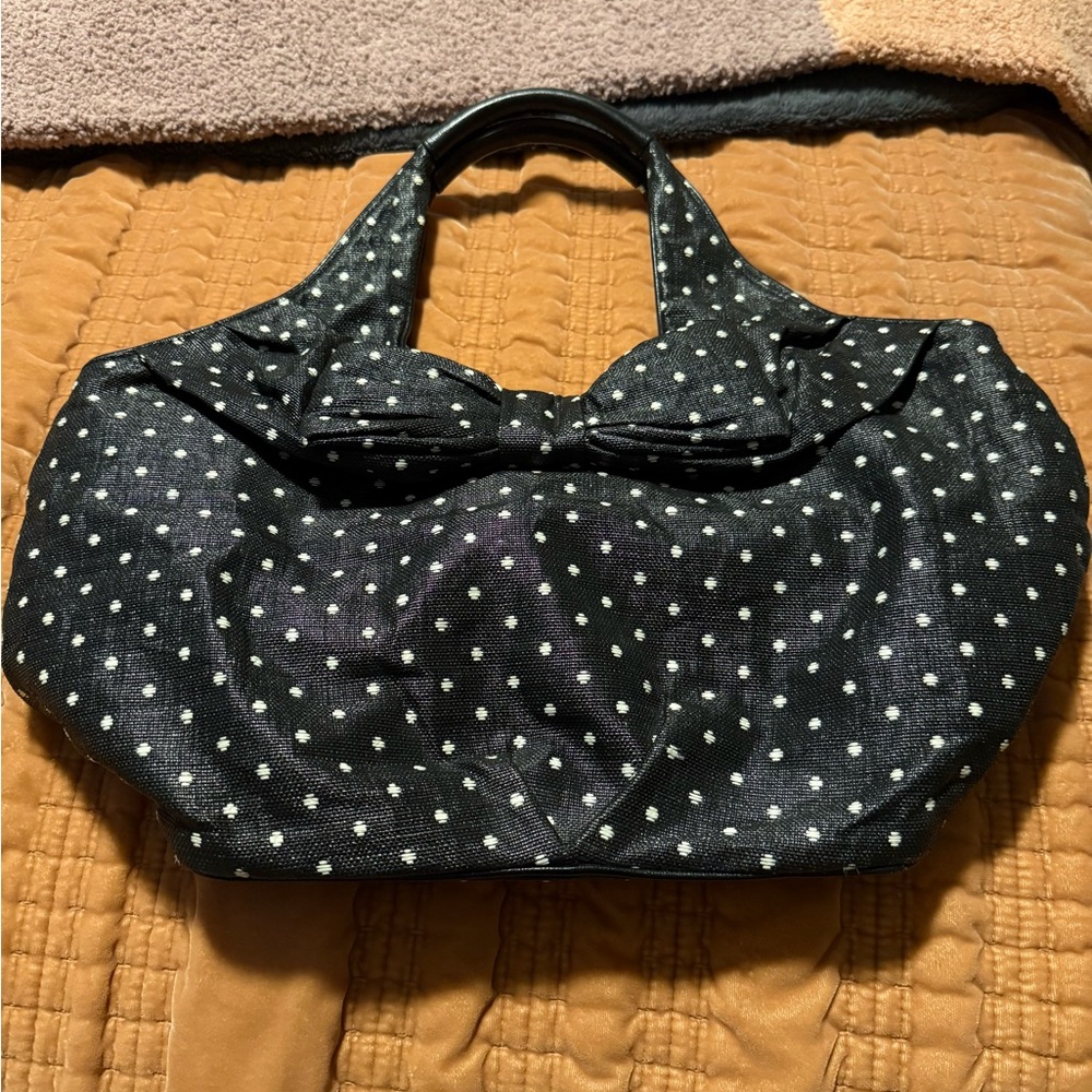 Kate Spade Black Polka Dot Bow Bag - NWOT, excellent condition.
